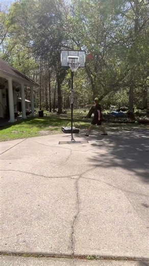 Jump over ball reverse layup #trickshot