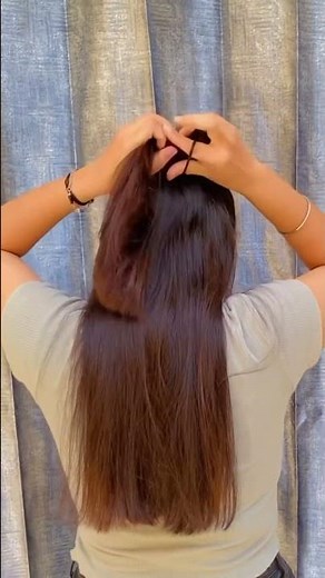 Messy half bun!! #hairstyle #diyhairstyle #messybun #longhair