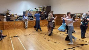 Oh what fun! Bruce Young called to the lively music of Sprout. | Countryside Contra Dance