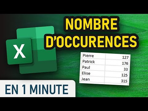 Compter le nombre d’occurrences d’une valeur sur Excel