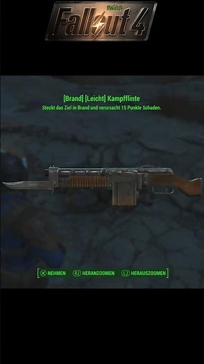 Fallout 4 Next-Gen-Update - Legendäre Waffe - Brand 🔥 Leicht Kampfflinte #shorts #ps5