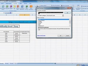 MS Excel Concatenate Tutorial In Hindi