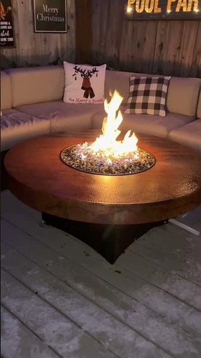 Oriflamme Natural Hammered Copper Fire Table