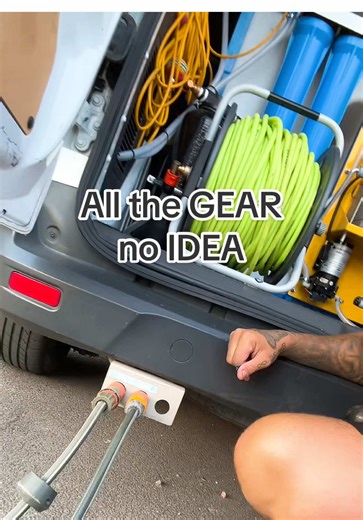 Setup for Window Cleaning with Ford Connect Van