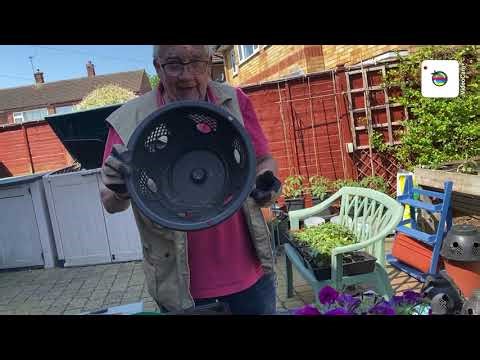 HOW TO FILL AN EASY FILL HANGING BASKET AND HOPEFULLY GET A STUNNING DISPLAY