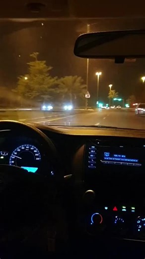 Night Driving Experience: Inside a Moving Vehicle