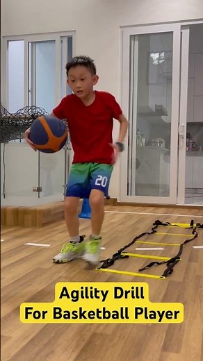 Agility Drill using Cones and Ladder to Improve Speed and Explosive Power for 8 years old Kids
