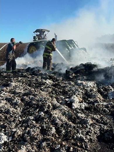 Cotton Module Fire 12-14-2025 #firefighter