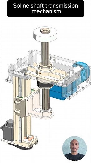 Spline shaft Mechanism #mechanism #engineering #mechanical #solidworks #shorts #manufacturing