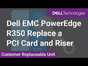 How to replace the front PCI card and riser on a Dell EMC PowerEdge R350