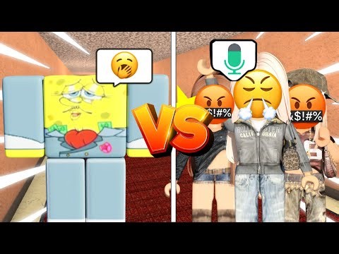 SPONGEBOB Goes UNDERCOVER And TEAMS W/ 3 MEAN GIRLS IN MM2 VOICECHAT...(KEYBOARD ASMR)