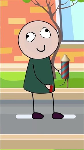 Dog fireworks. Stickman memes video. Funny animation meme.