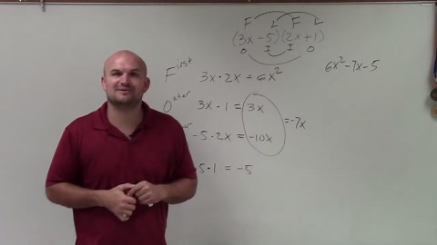 Easiest way to multiply two binomials using foil - math tutorial