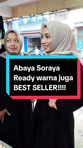 Abaya Soraya best seller 2026 – abaya hitam & ready warna