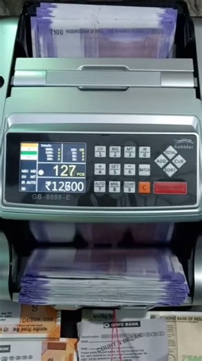 Let's quickly count the money with the machine 💰🤑 Indian currency ✅️ cash shorts 412