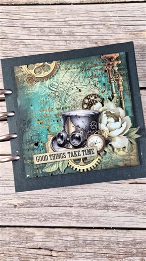 art journal page - steampunk vibe