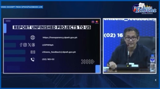 FIXING WHAT WAS LEFT BROKEN WATCH: Sec Vince Dizon said the DPWH will prioritize the repair and completion of unfinished and damaged roads and bridges, assuring the public that reported problematic projects will be acted on to ensure they are properly fixed and completed. | Jason M. Source: DPWH/Facebook #DailyTribune #dailytribune25 #DPWH | Daily Tribune