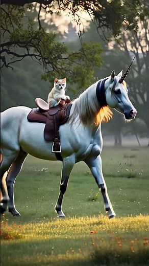 Adorable Kitten Rides a Real-Life Unicorn! 🐱🦄 | Most Magical Moment Ever