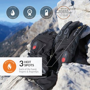 Heated Gloves with Grip — Waterproof, Windproof Gloves for Cycling