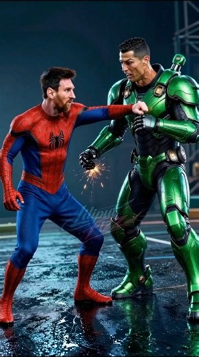 Messi vs Ronaldo 😳 Superhero Fight in NYC (INSANE Ending!) #shorts