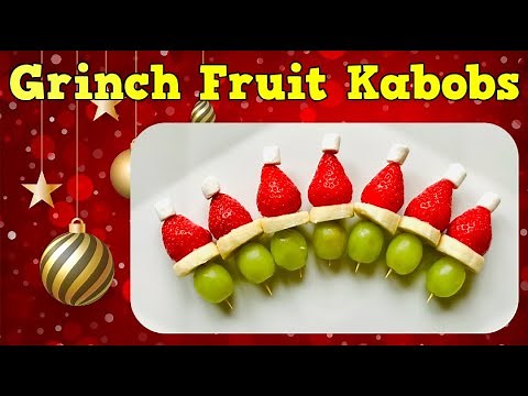 How to make fun & easy Grinch Fruit Kabobs | Christmas Grinch pops | Christmas special Recipe #2