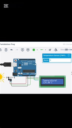 Digital thermometer project with arduino #arduino #tinkercad #simulation #electronic #arduinoproject