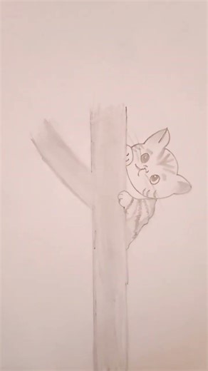 Simple Cute Cat Sketching ✨⭐ #beautiful #love