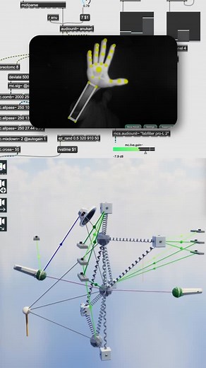 Alexander Panos | using hand tracking to control a physically modeled feedback system made in Anukari. a leap motion controller observes my hand positions... | Instagram
