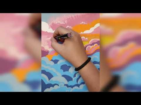 🎨Soft and fluffy clouds drawn in a dreamy, calming style ☁️✨