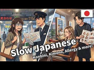 Slow Japanese Conversation for Beginners | 7 Travel, Daily Life & Troubleshooting Scenes (JLPT N5)