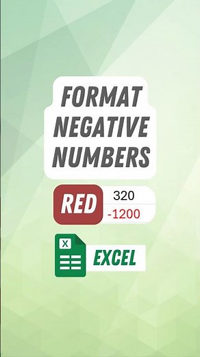 How to Format Negative Numbers Red in Excel