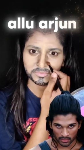 ALLU ARJUN 😳🥵🖌️🎨#shortsviral #makeup