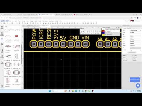 Cách thiết kế footprint uno r3 trên easy EDA
