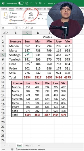 Sabias que puedes usar la funcion camara en Excel mira #Excel #office #tutorial #yerrihz | Yerrihz