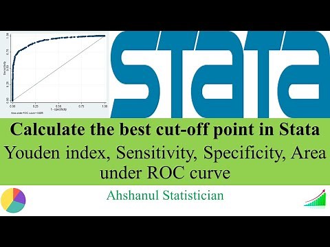 Calculate the best cut-off point in Stata | Youden index, Sensitivity/Specificity, ROC curve