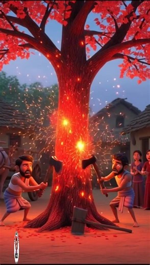 ‎Mysterious Red Tree in Indian Village 😲 | Pixar Style 3D Short‎#shorts #youtubeshorts