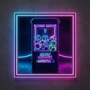Impression d'art mural néon machine à griffes affiche de jeu d'arcade rétro décor cyberpunk des années 80 Synthwave Gamer Room cadeau téléchargement numérique - Etsy France