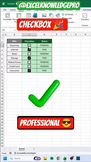 Excel Checkbox Trick That 99% of Users Don't Know! 🤯