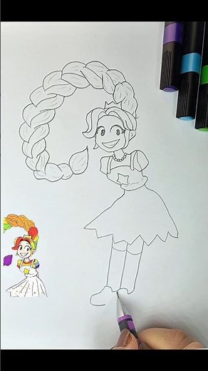 How to draw ⭐ Lily Lovebraids from Poppy Playtime EASY #art #lilyLovebraids #poppyplaytime #drawing