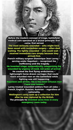 1 Million Lives Saved. The Cold Logic of Dr. Larrey# #history #ww2