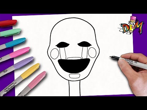 Como Dibujar a Puppet - FIVE NIGHT AT FREDDY'S 2 | how to draw Toy Puppet from fnaf 2