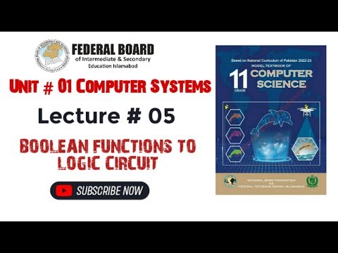 Boolean functions to logic circuit conversion | Computer science nbf new edition | Lecture # 05