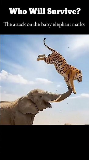 Elephant vs Tiger - 👉🐘🆚🐅🔥The Most Terrifying Battle Ever! | Wildlife Fight 2025 #Shorts #ViralShorts