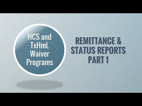 Remittance and Status Reports Part 1