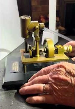 Steam engine reversible built of brass in 1888 by a New England clockmaker. January 10, 2026.