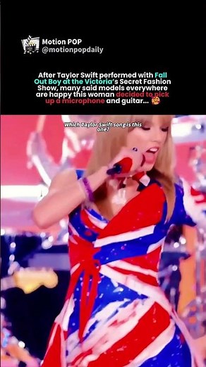 taylor swift performed with fall out boy at the victoria's secret fashion show #taylorswift