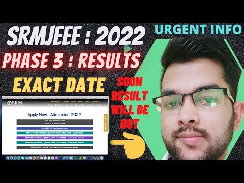 SRMJEEE Phase 3 Results Update 🔥 | Results coming soon 😍 #srmjeee #rankvsbranch #cutoff #counselling