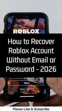 How to Recover Roblox Account Without Email or Password - 2026