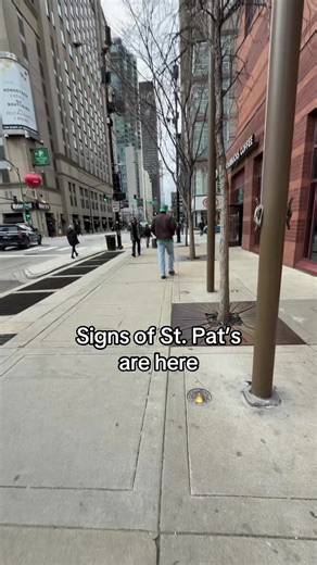 Everyone I’ve seen has a very large coffee, electrolytes, or both. Busiest Saturday morning in downtown Chicago in a minute. #stpatricksday