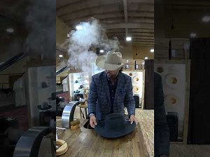 Shaping a pure beaver felt hat